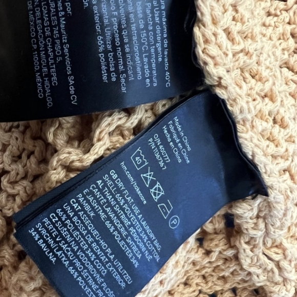 H&M Yellow Open Knit V Neck Sweater XL - Picture 2 of 4